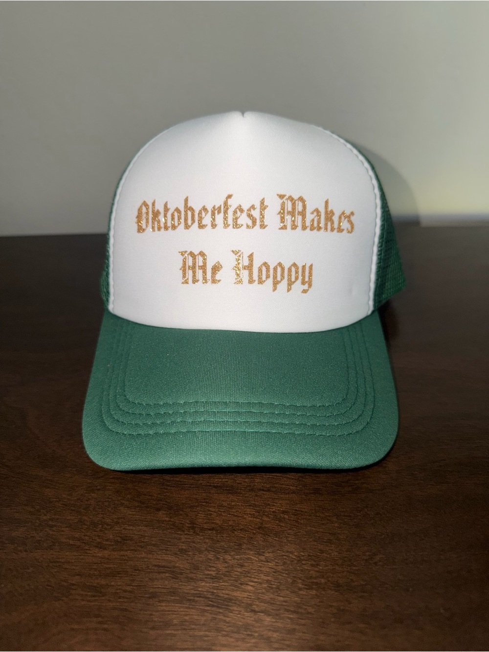 New! Oktoberfest, “Octoberfest Makes Me Hoppy” Trucker Hat